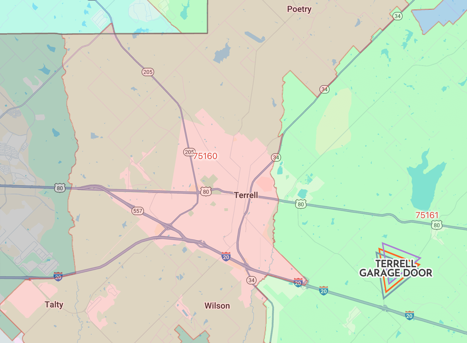 Terrell-Texas-Map